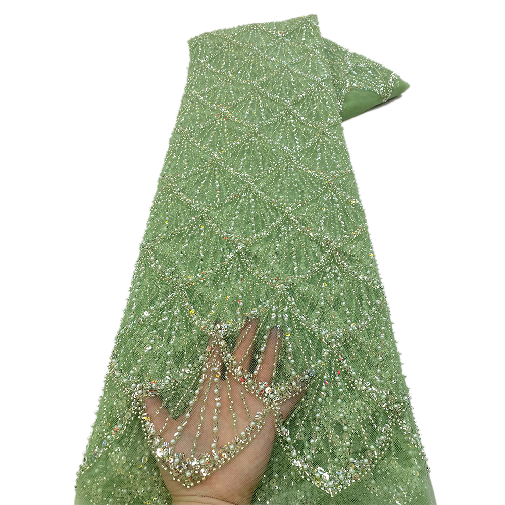 Glitter Tablecloth - African Beaded Lace Fabric French Bridal