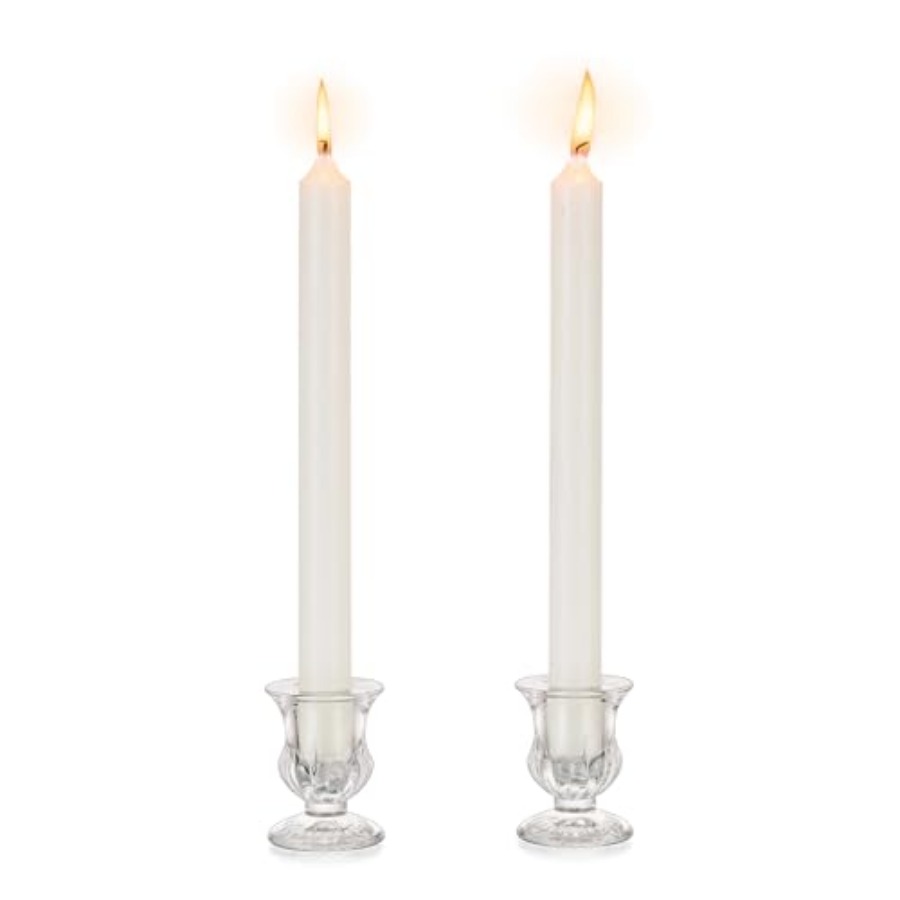 Centerpiece Stick - Glass Taper Candle Holders: Crystal Clear