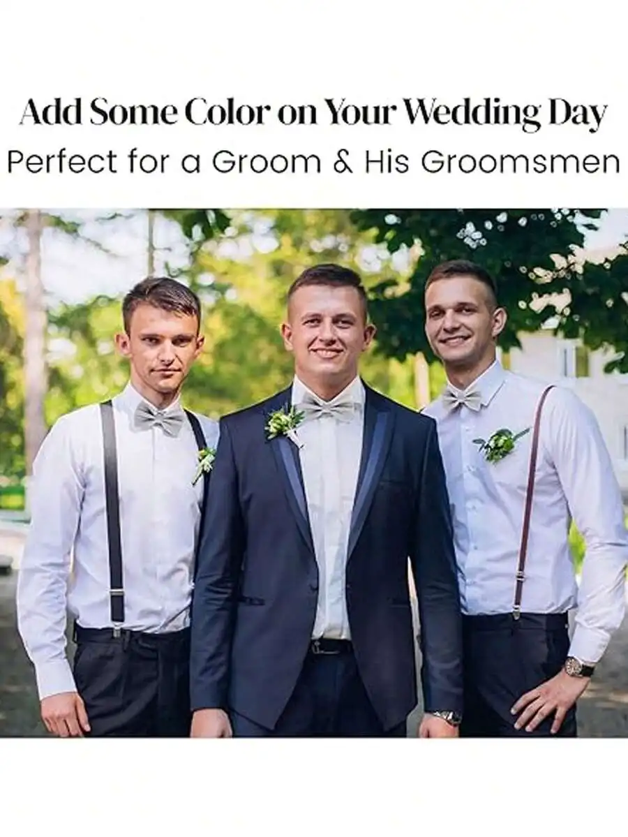 Event & Party Supply Photos - Mens Solid Color Satin Pre-Tied Bow