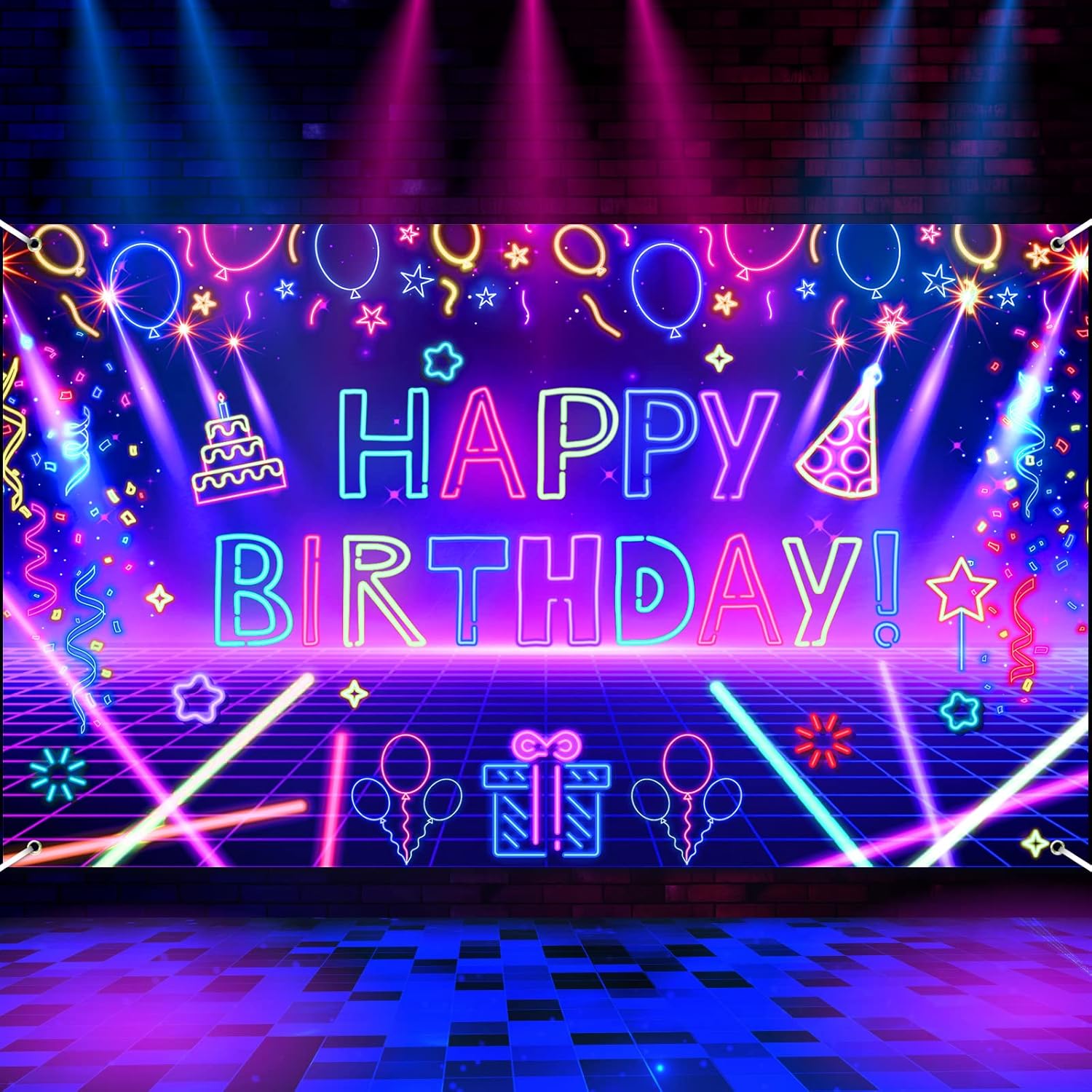 Photography Backdrop Glow Neon - Let'S Party Event Supply recensie en prijs