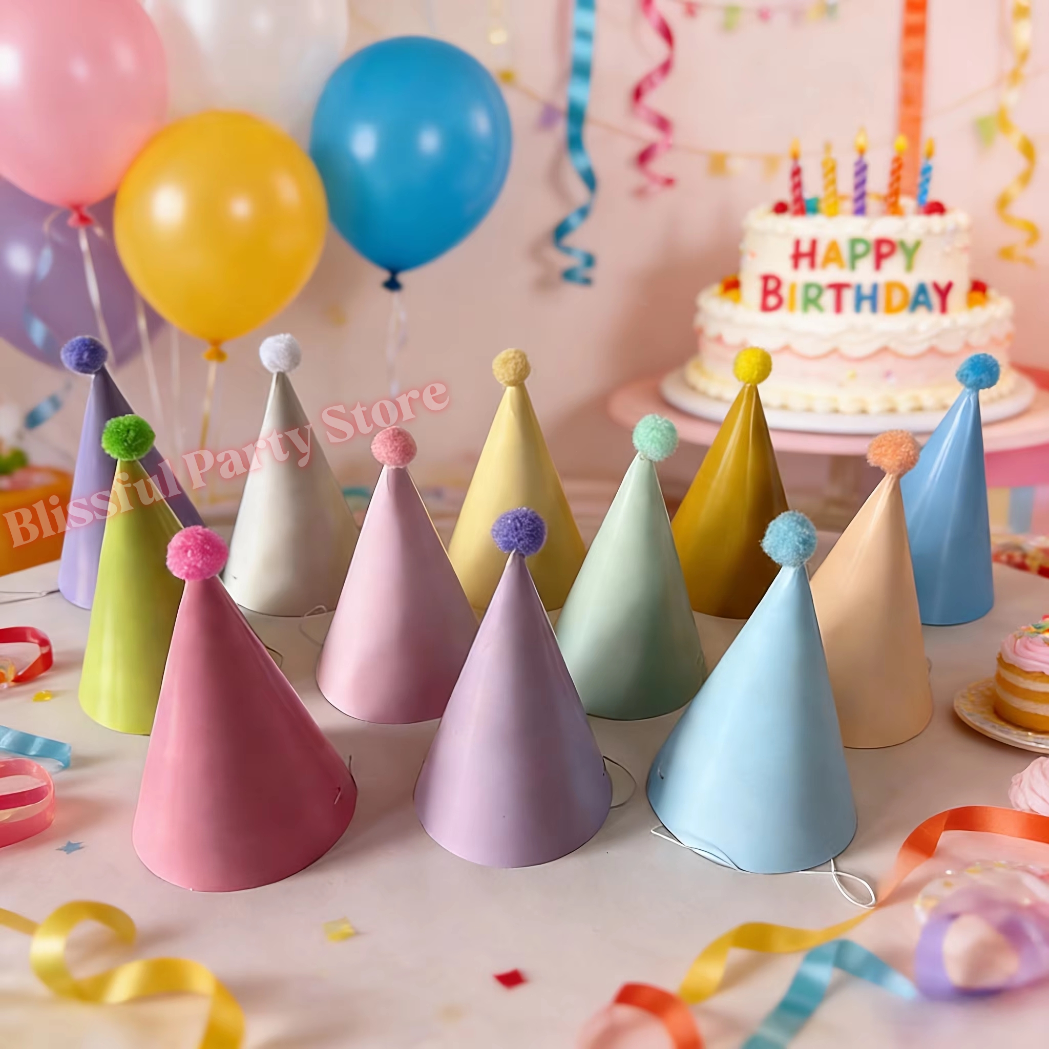Colorful Birthday Party Hats M - Party Hat Cone recensie en prijs