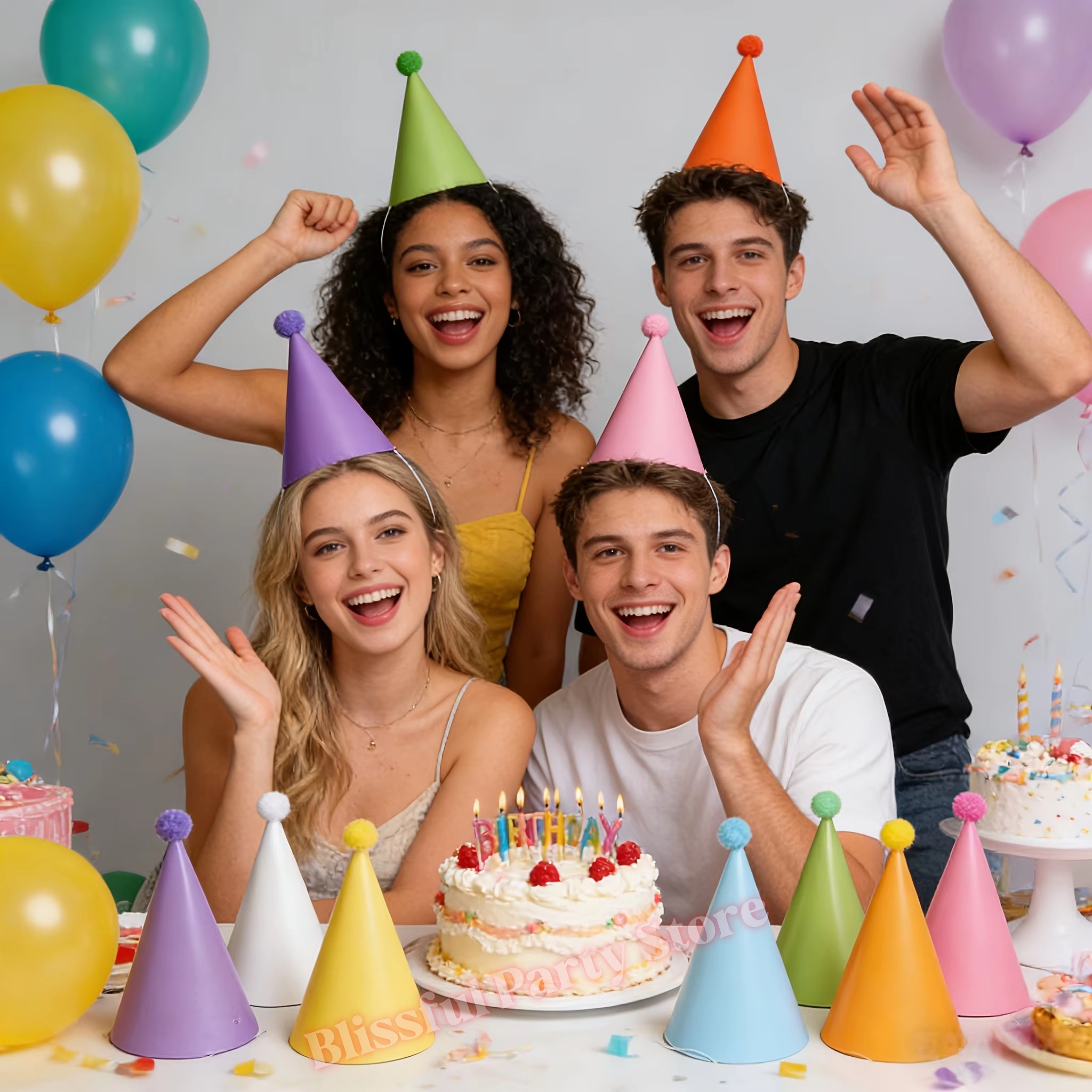 Colorful Birthday Party Hats M - Party Hat Cone recensie en prijs