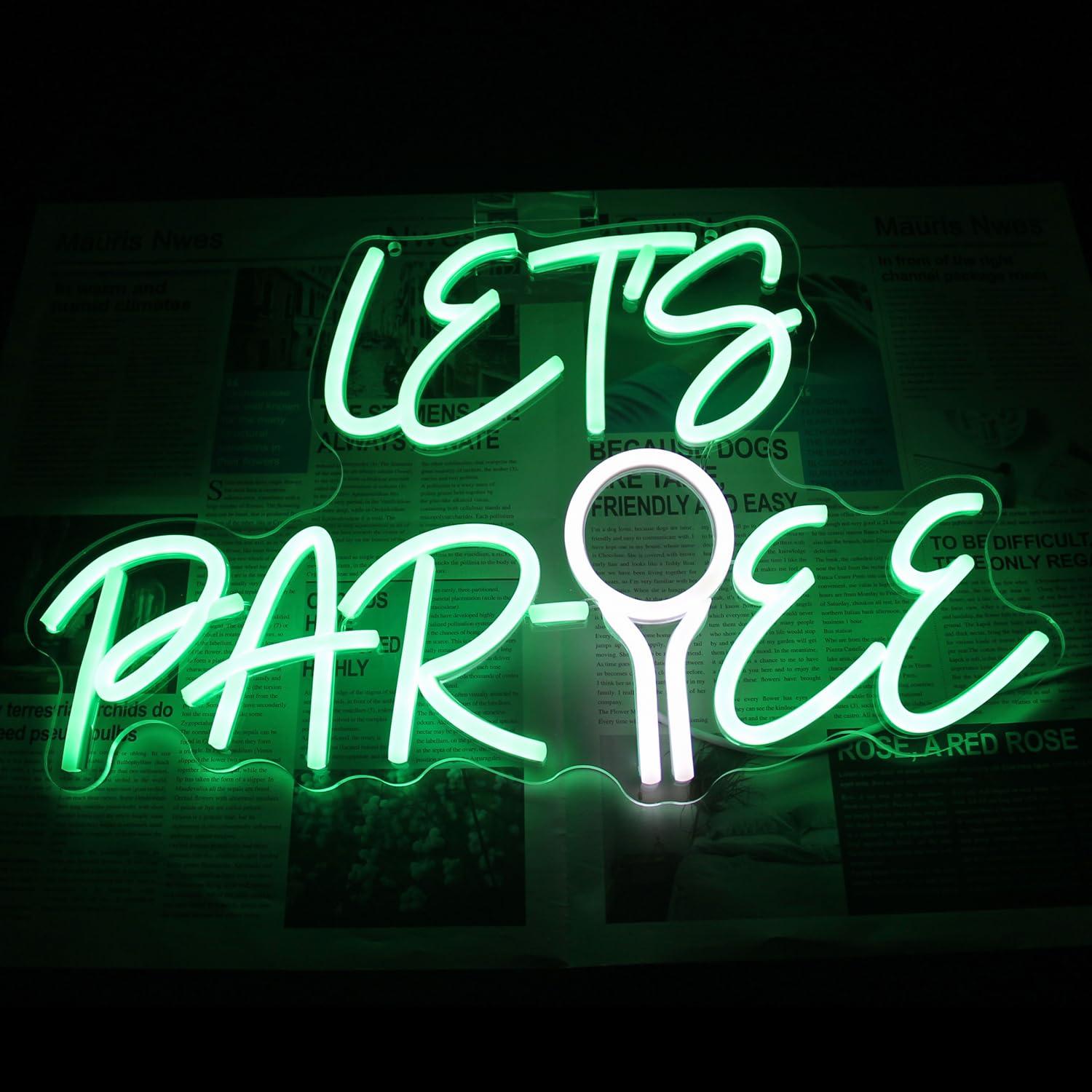 Let's Par Tee Neon Sign Golf B - Neon Sign Party recensie en prijs