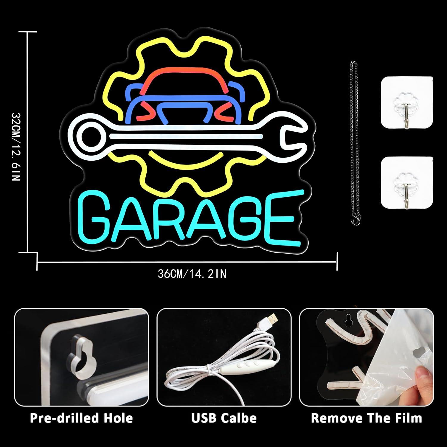 Garage Neon Sign USB Powered L - Neon Sign Party recensie en prijs