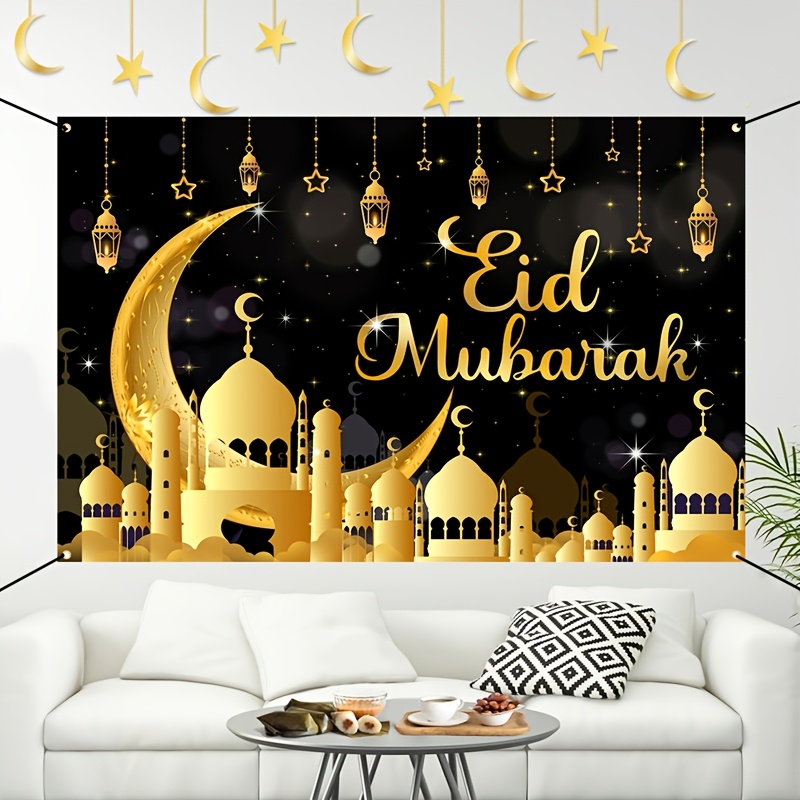 VIKAMA Eid Al Fitr Happy Backg - Party Banner Gold recensie en prijs