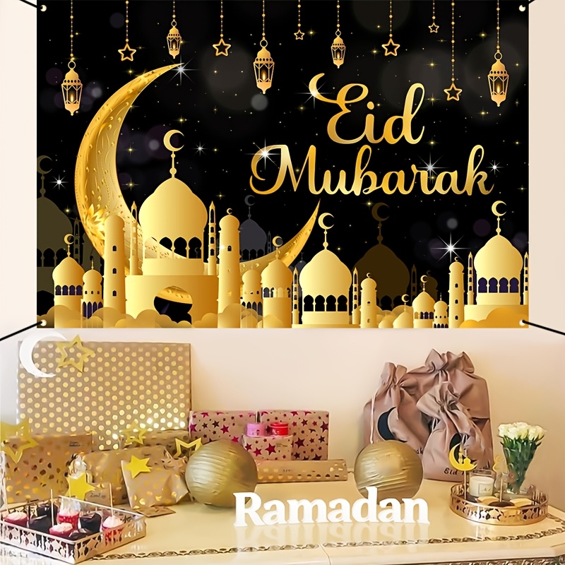 VIKAMA Eid Al Fitr Happy Backg - Party Banner Gold recensie en prijs