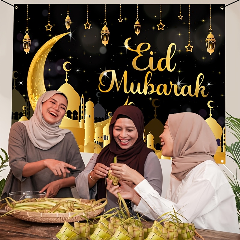 VIKAMA Eid Al Fitr Happy Backg - Party Banner Gold recensie en prijs