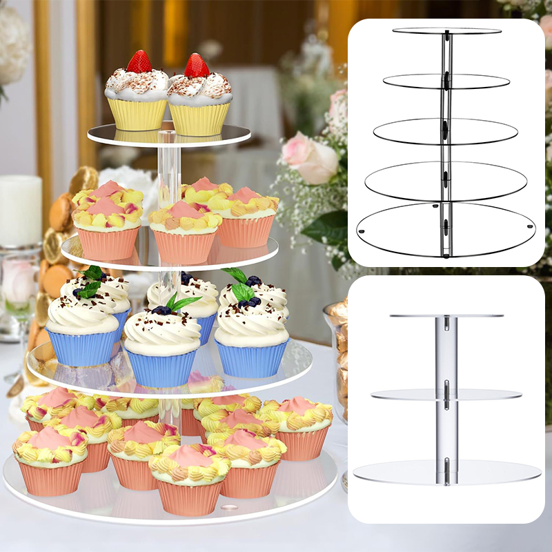 1 Pc 3/4/5 Tier Acrylic Round  - Cupcake Stand Tier recensie en prijs