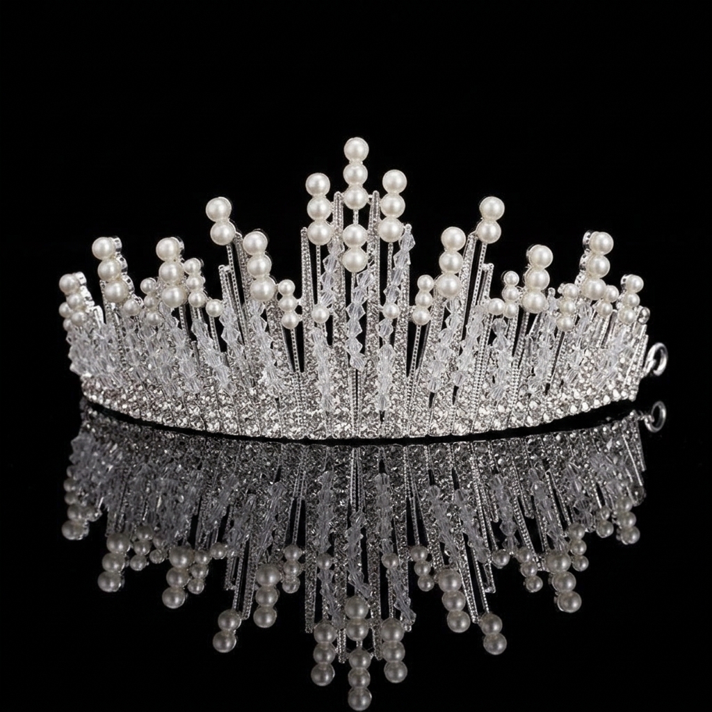 Bridal Pearl Crown Headpiece E - Event & Party Supply Photos recensie en prijs