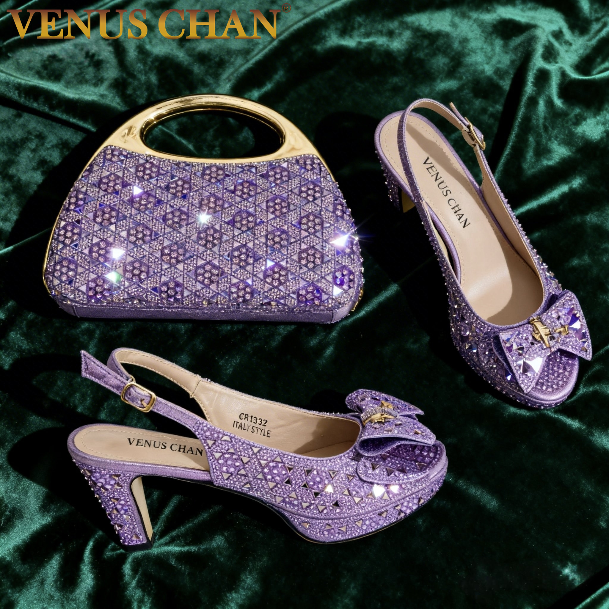 Chic Light Purple Rhinestone P - Party Favor Bag recensie en prijs