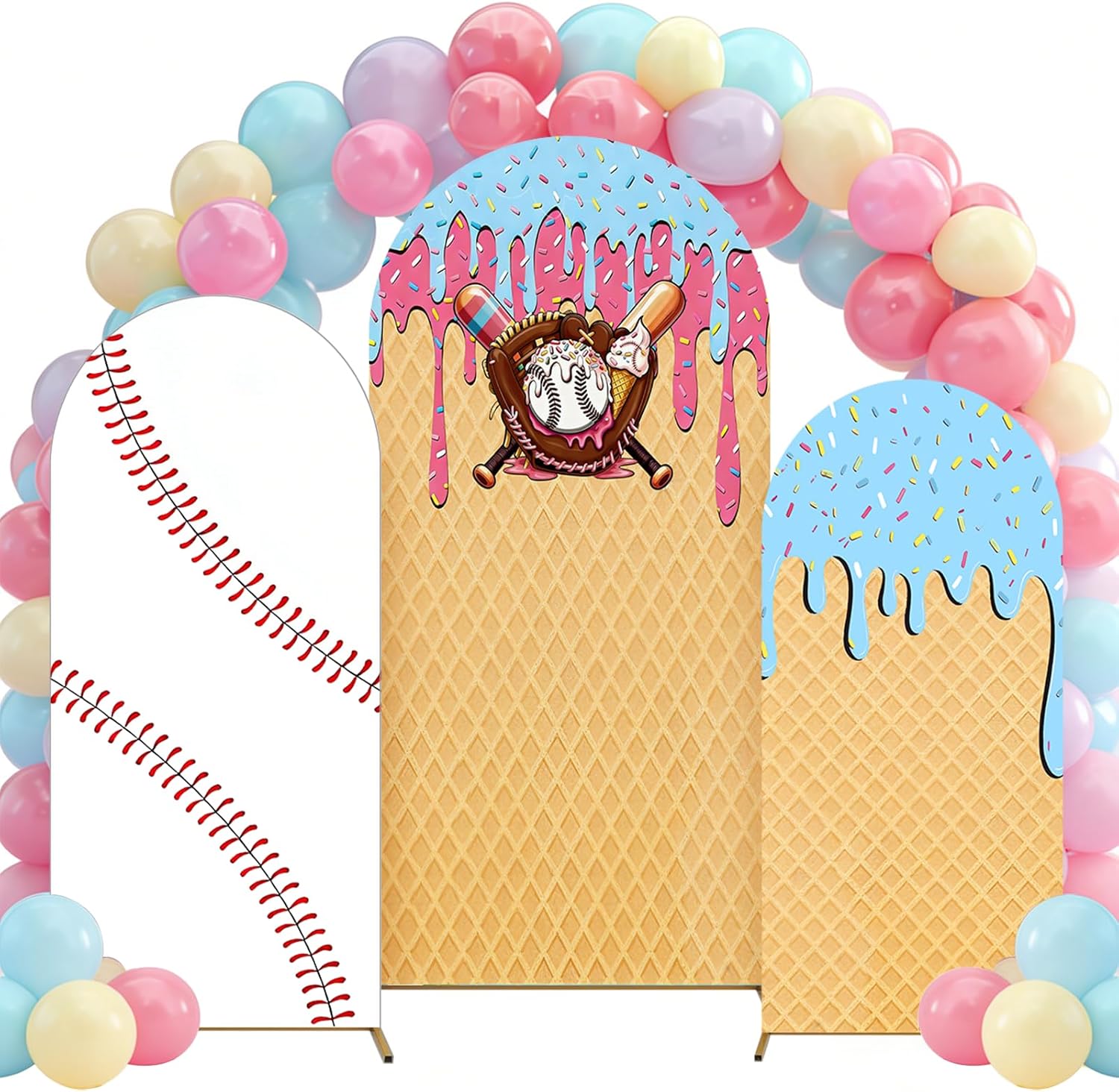 Baseball Ice Cream Drip Arch B - Dessert Table Backdrop recensie en prijs
