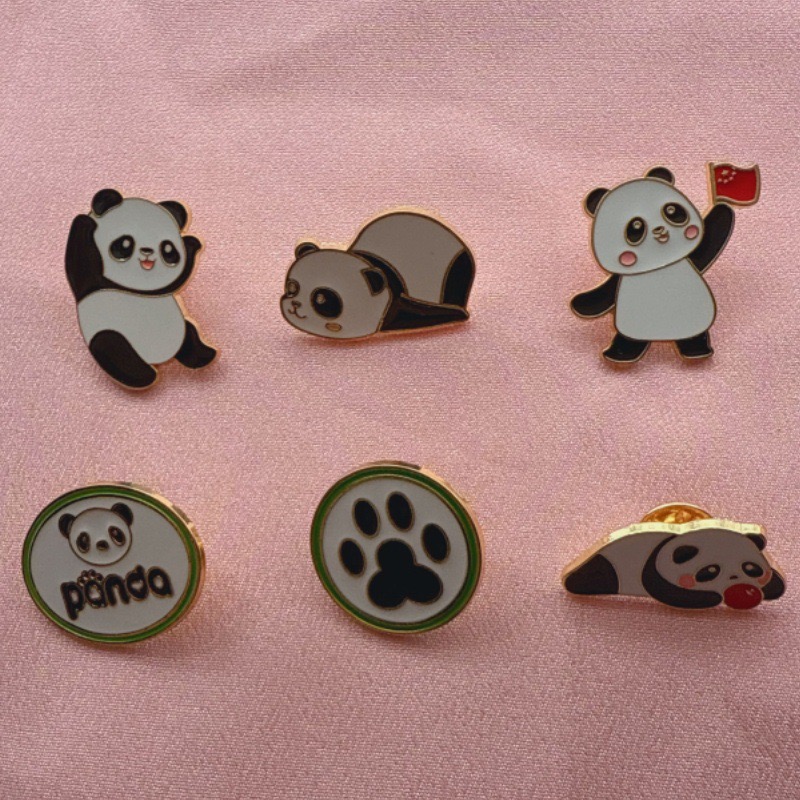 6pcs Cartoon China Panda Badge - Eve Party recensie en prijs