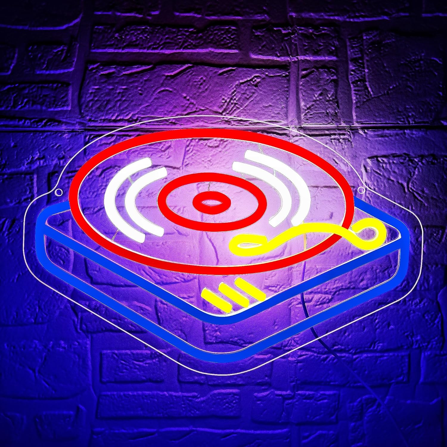 Record Player Neon Sign Guita  - Neon Sign Party recensie en prijs