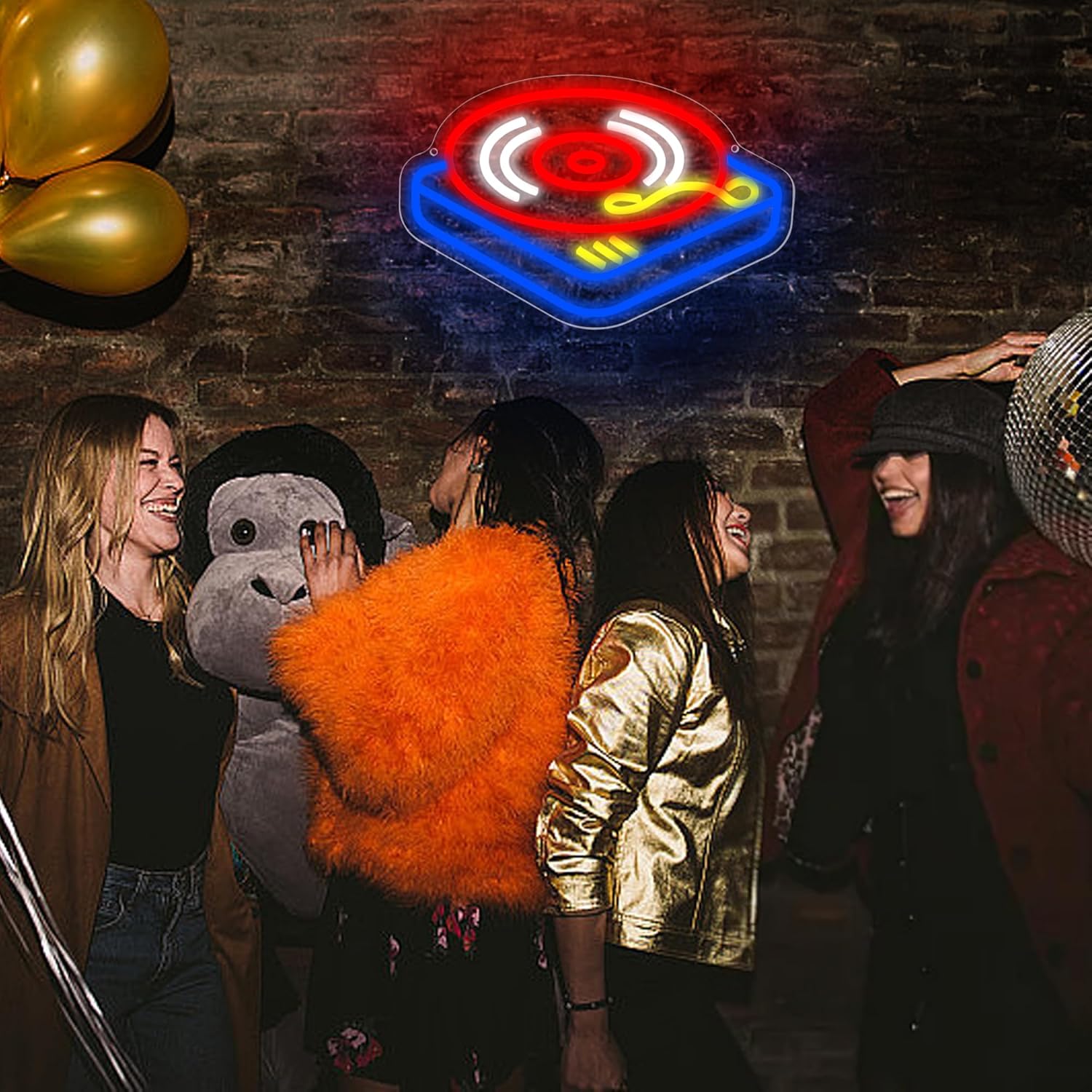 Record Player Neon Sign Guita  - Neon Sign Party recensie en prijs