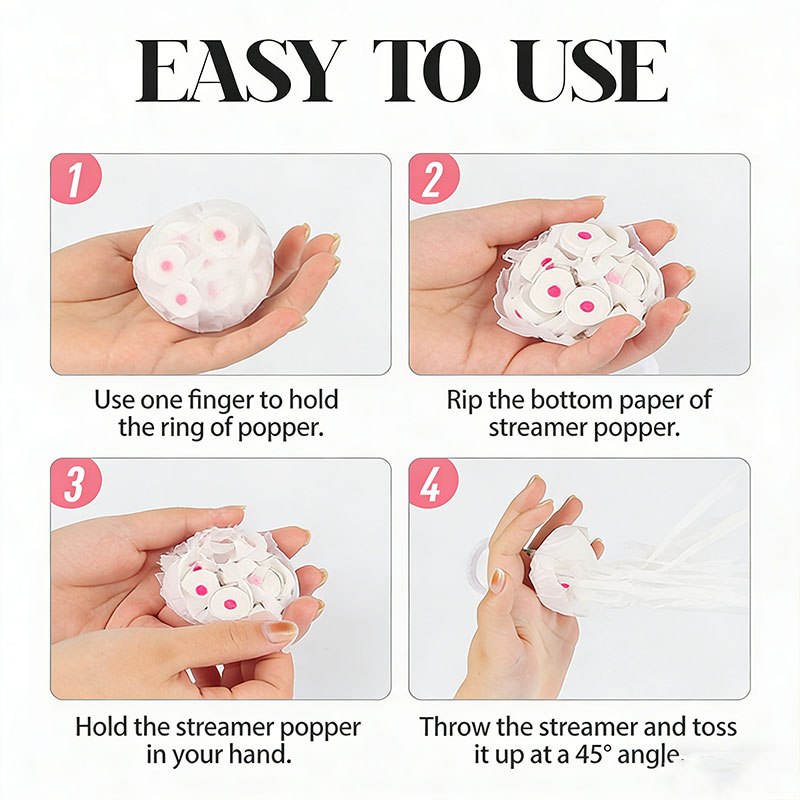10pcs White Streamers Poppers  - Confetti Cannon Tube recensie en prijs