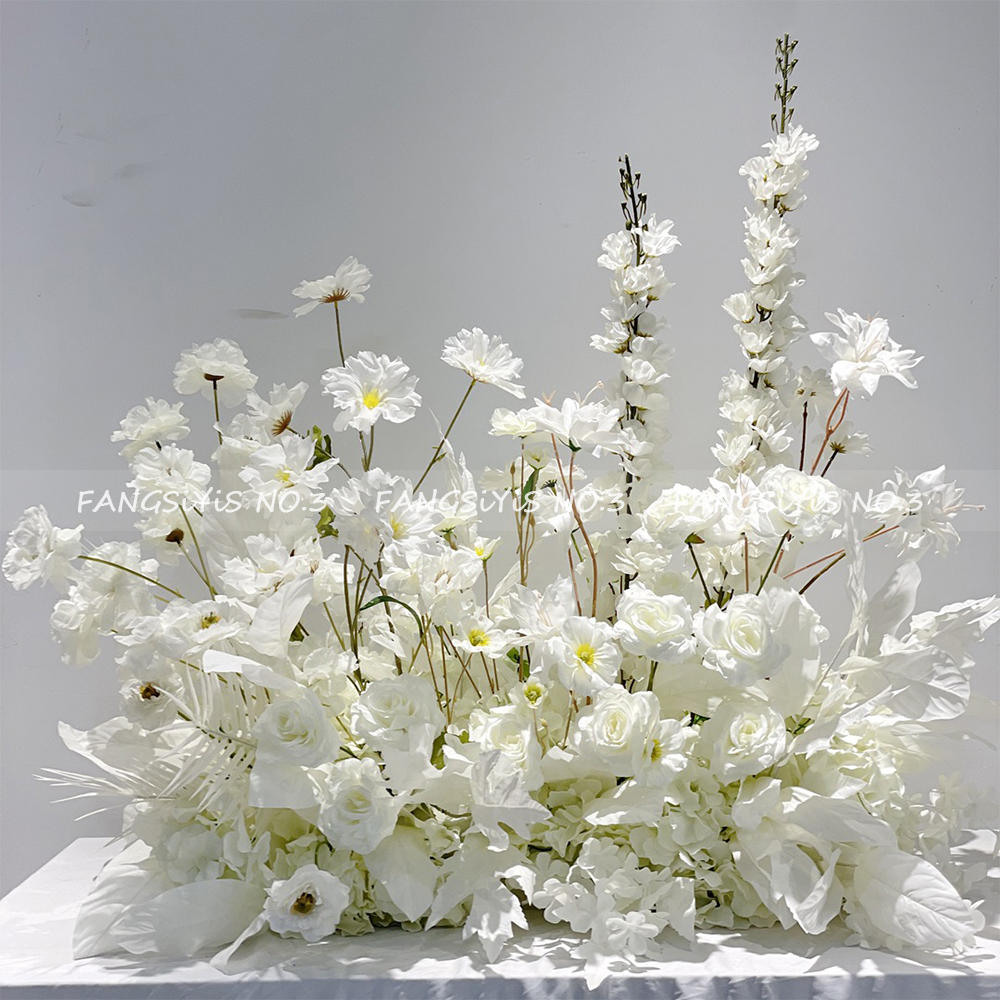 100/50CM Artificial White Rose - Flower Wall Panel recensie en prijs