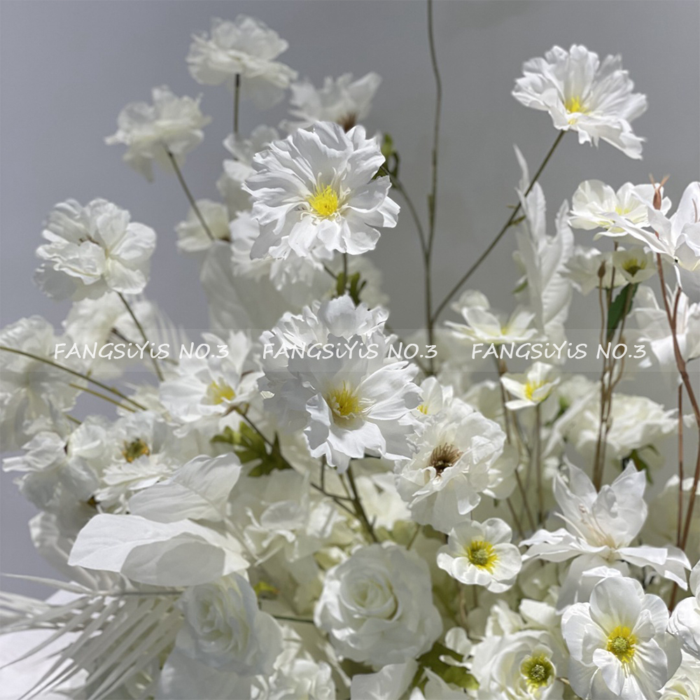 100/50CM Artificial White Rose - Flower Wall Panel recensie en prijs