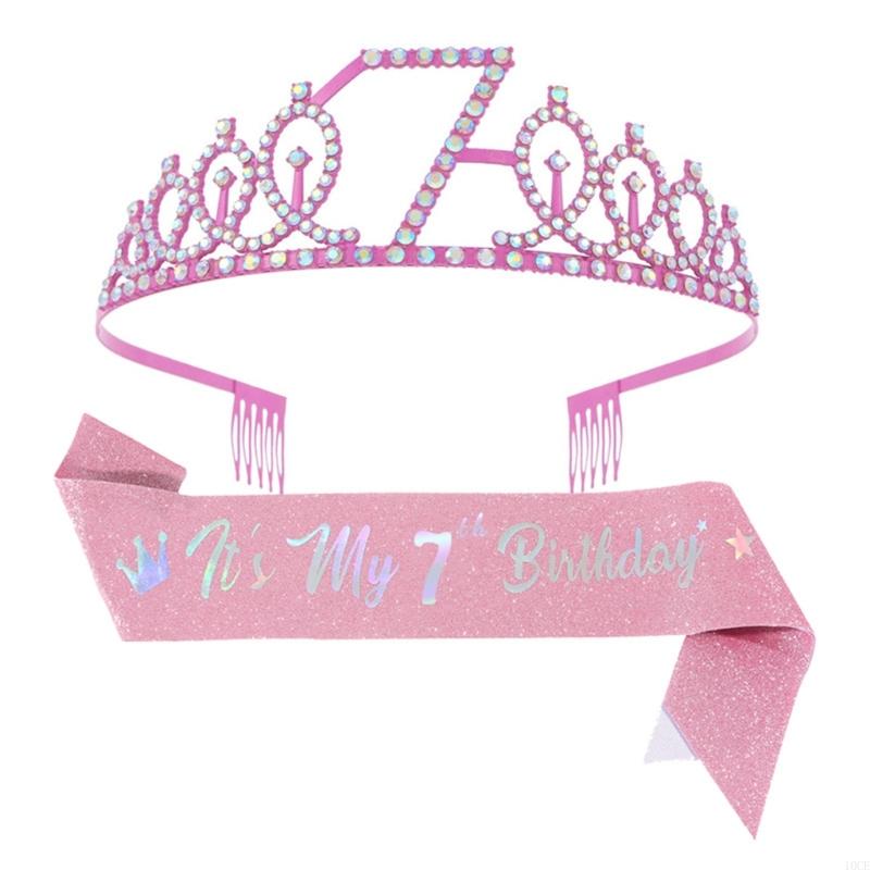 Glittering Pink Birthday Tiara - Birthday Sash Glitter recensie en prijs