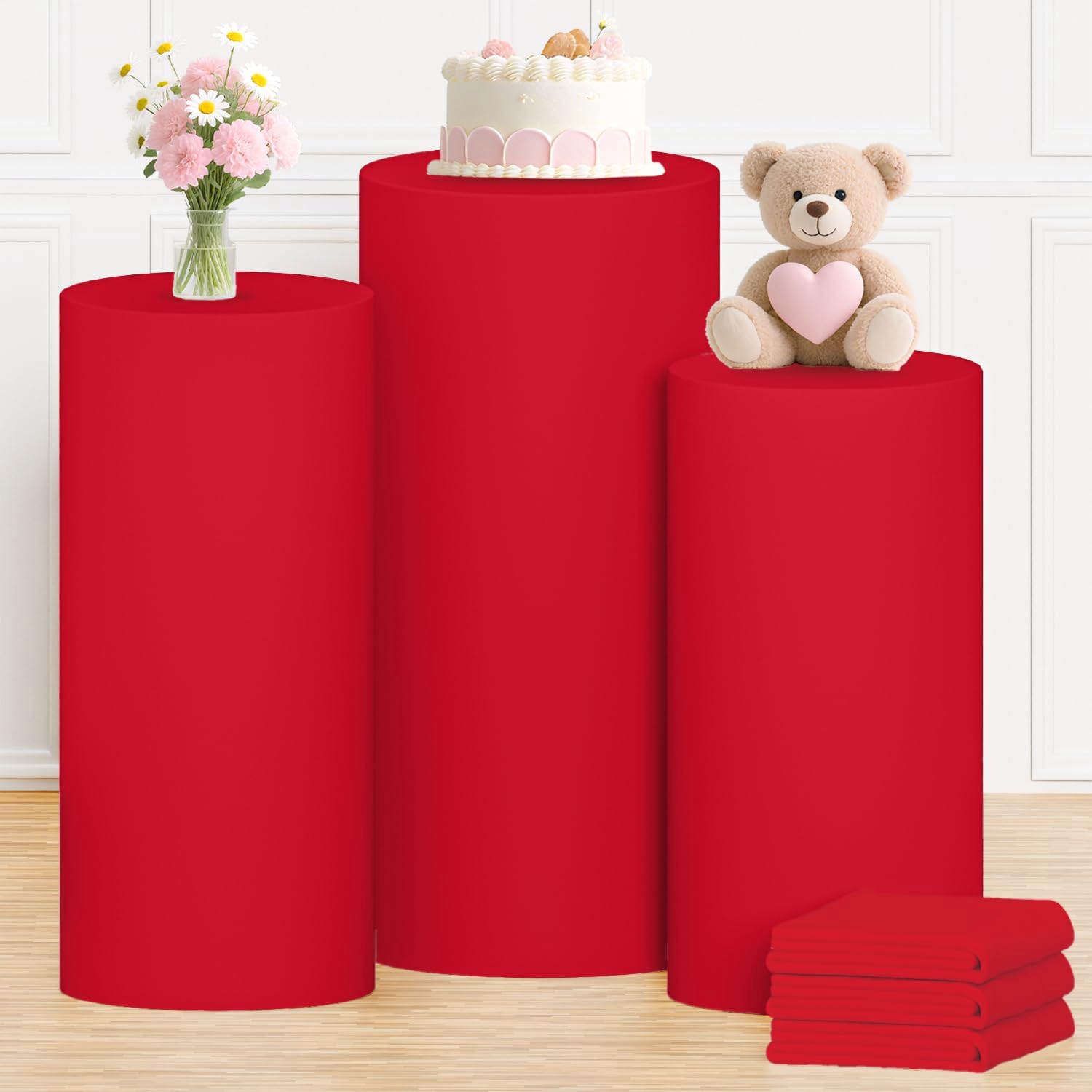 Yeele Red Cylinder Stand Cover - Dessert Table Backdrop recensie en prijs