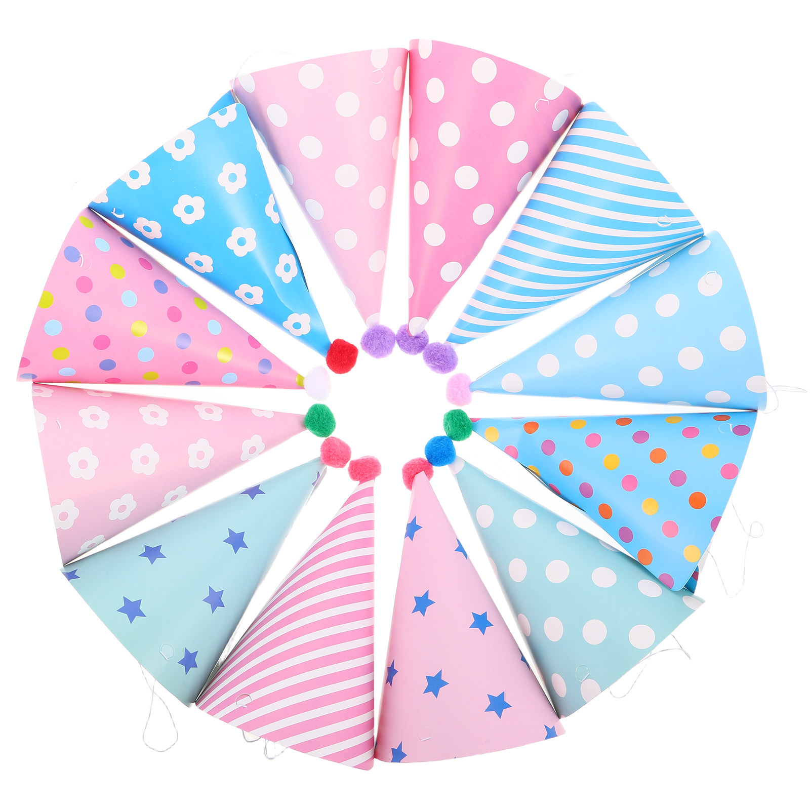 12Pcs Kids Birthday Cone Hats  - Party Hat Cone recensie en prijs