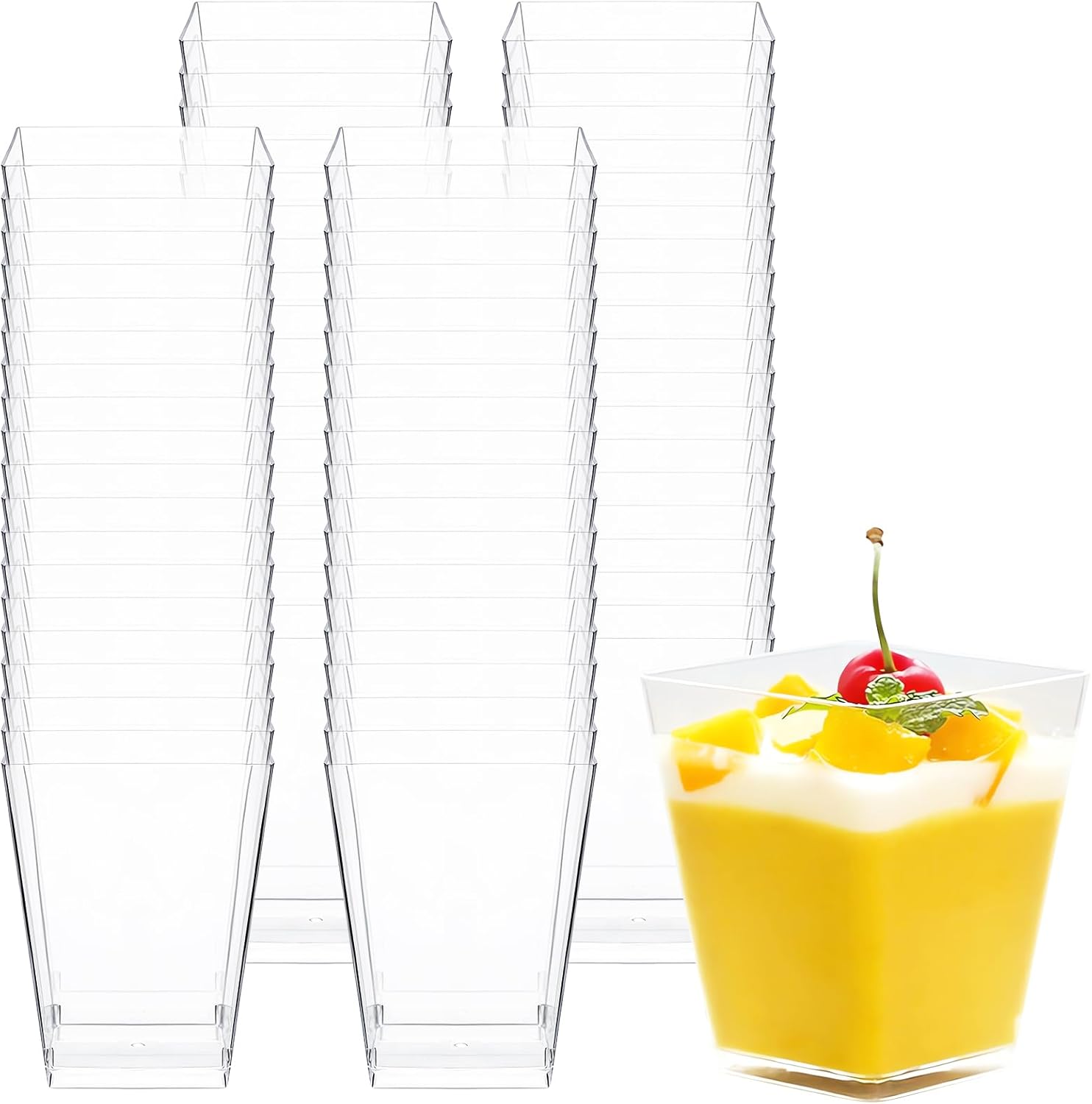 25/50/100 Pack 5oz Mini Desser - Plastic Cup 50Pcs recensie en prijs