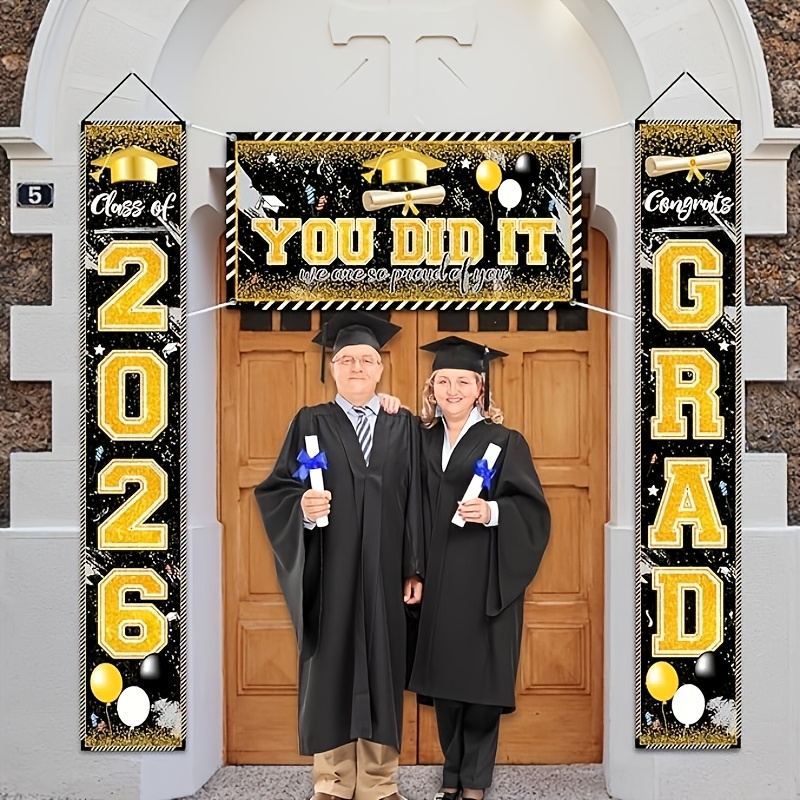 2D 3Pcs 2026 Graduation Banner - Party Banner Gold recensie en prijs