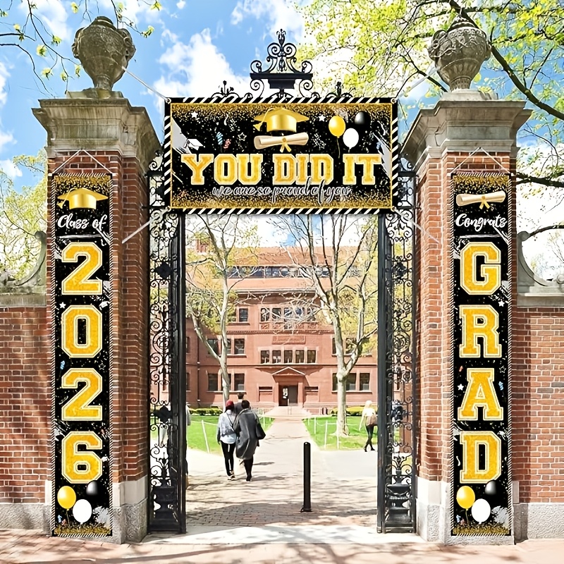 2D 3Pcs 2026 Graduation Banner - Party Banner Gold recensie en prijs