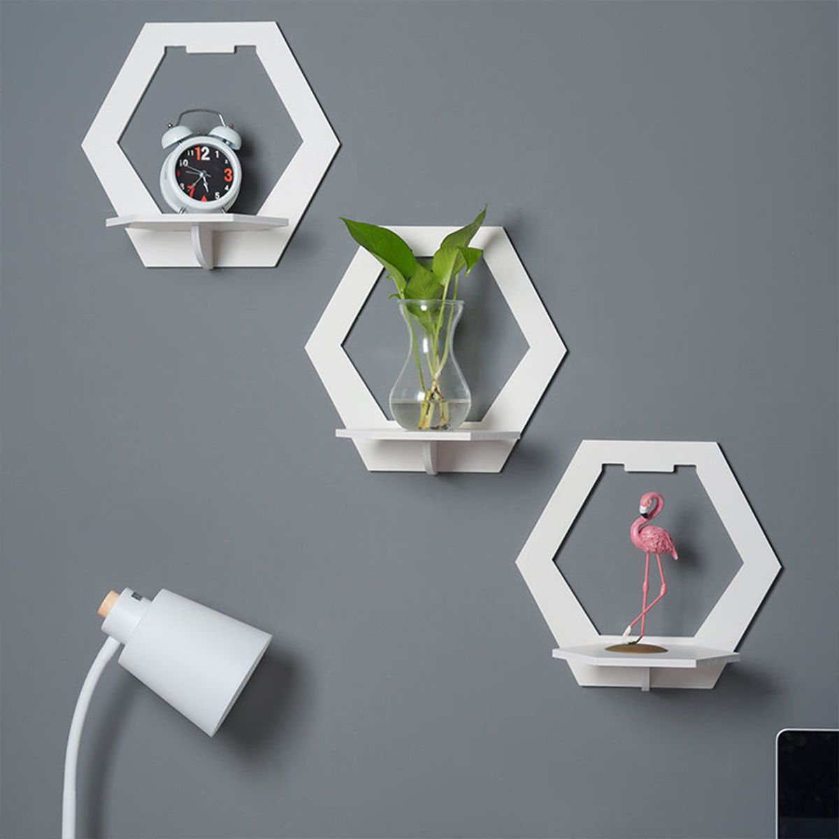 3Pcs Wall Organizer Wall Shelf - Flower Wall Panel recensie en prijs