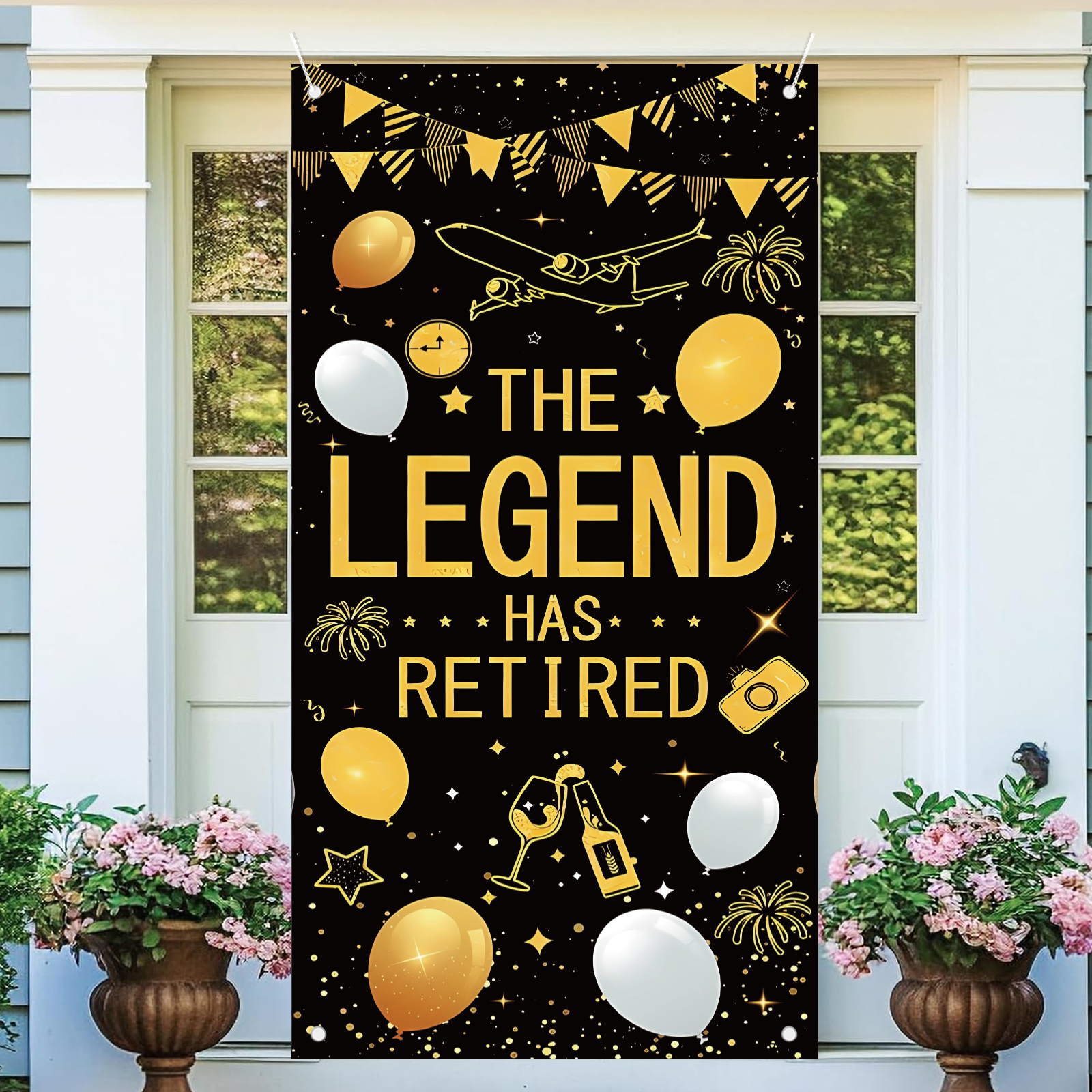 Retirement Party Decorations f - Party Banner Gold recensie en prijs