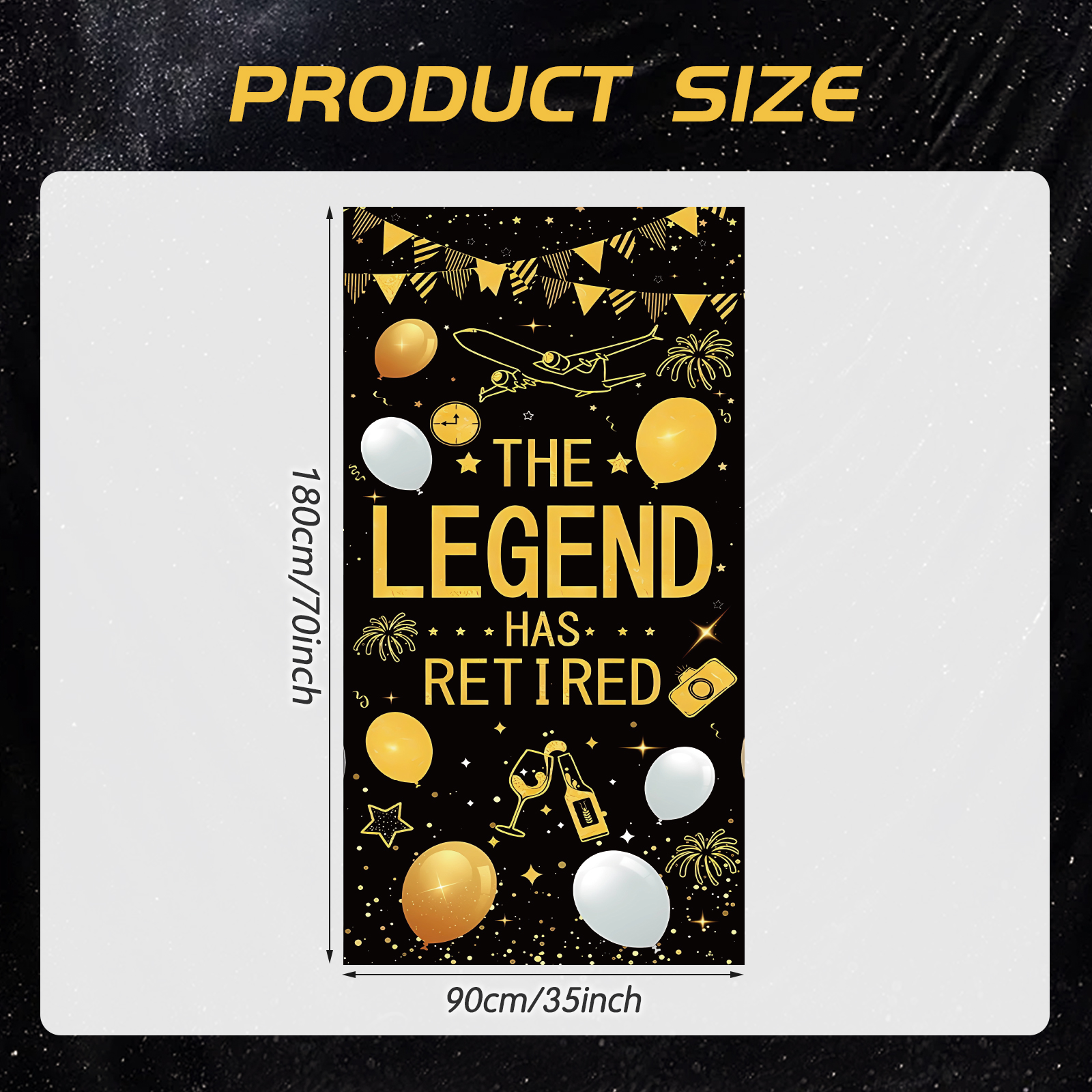 Retirement Party Decorations f - Party Banner Gold recensie en prijs