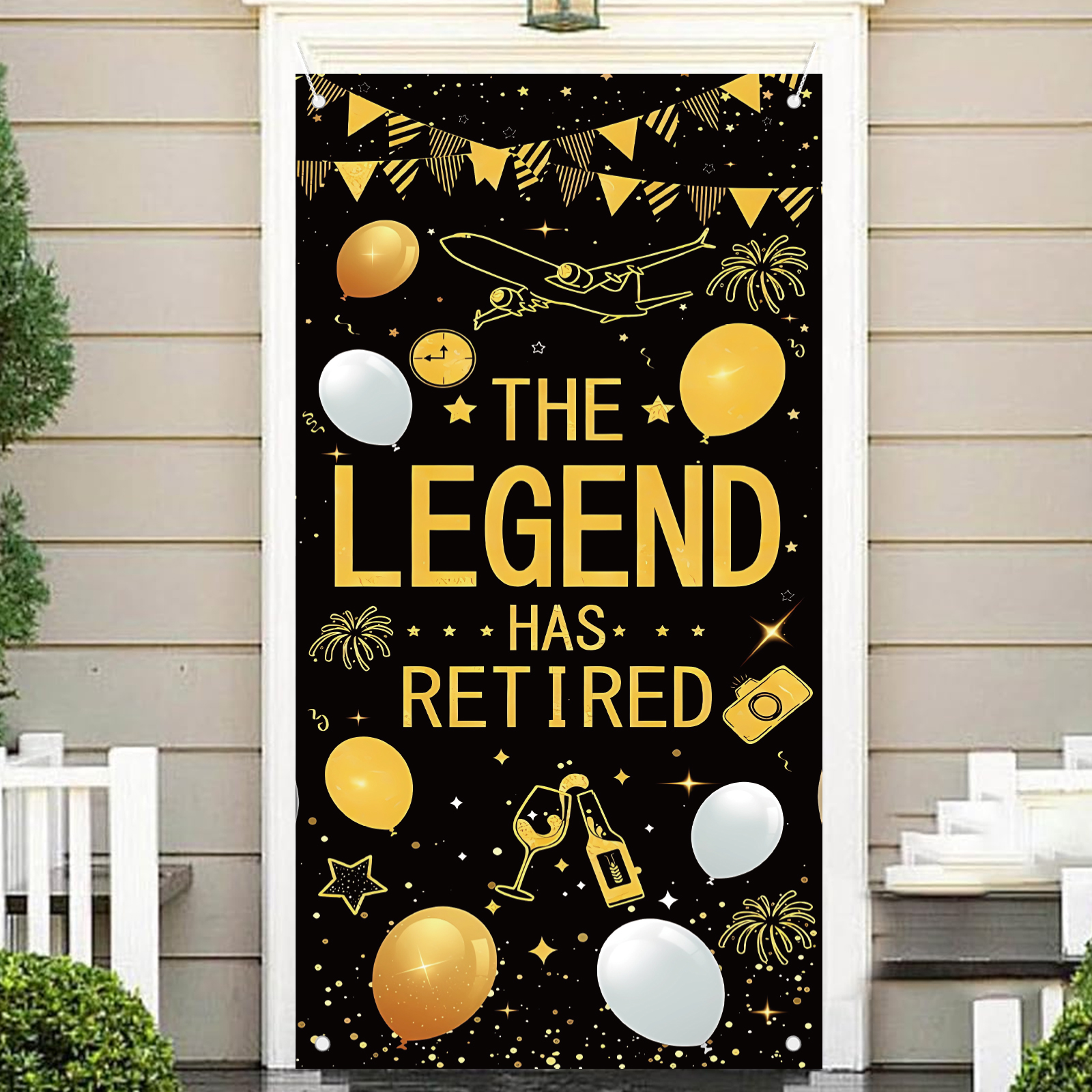 Retirement Party Decorations f - Party Banner Gold recensie en prijs
