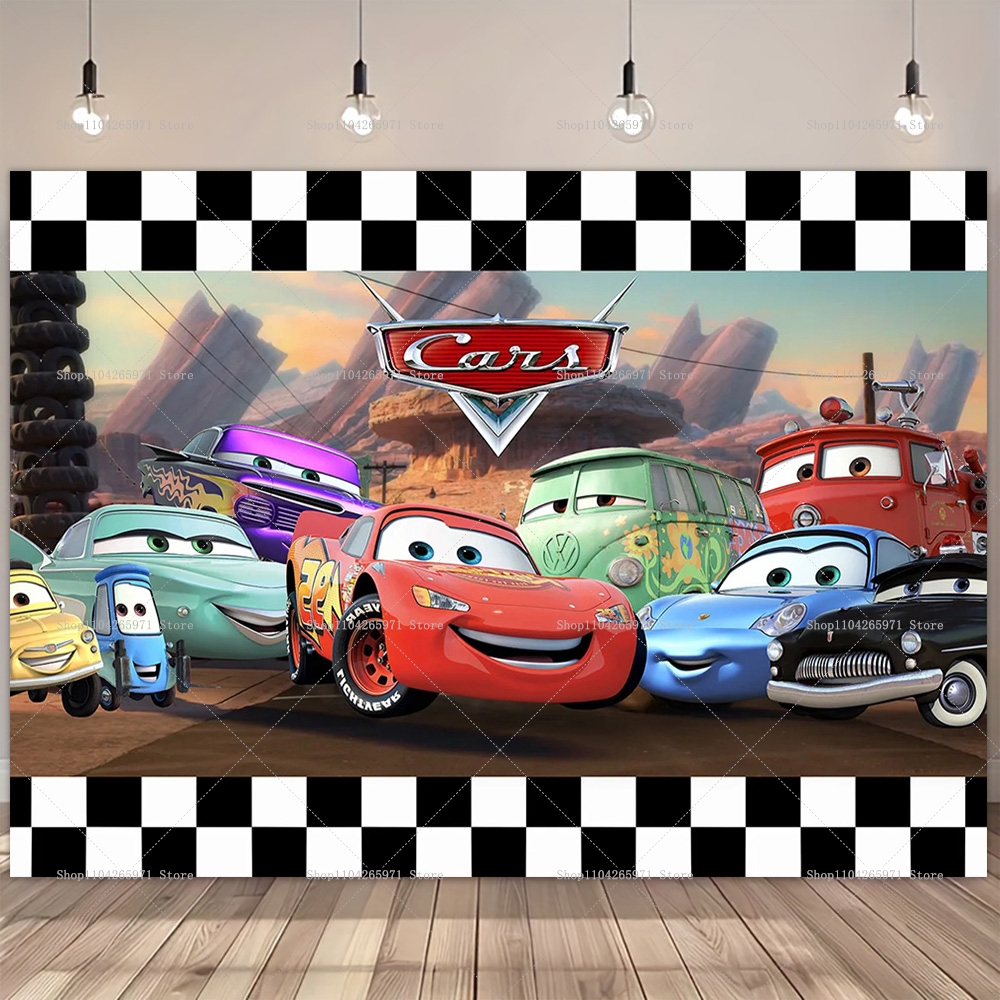 Movie Cars Theme Backdrop For  - Party Event Supplier recensie en prijs