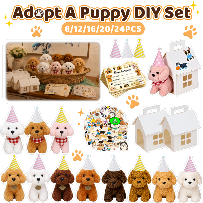 8-24Set Teddy Dogs DIY Adopt A - Event Party recensie en prijs