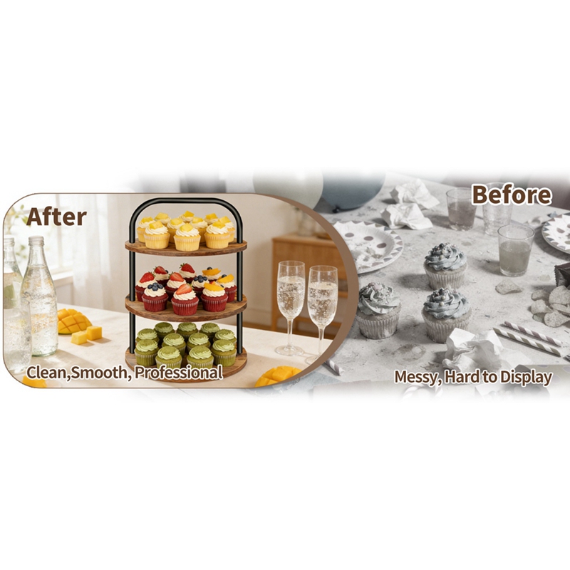 ABLN-Wooden Cupcake Stand Dess - Cupcake Stand Tier recensie en prijs