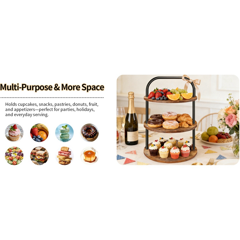 ABLN-Wooden Cupcake Stand Dess - Cupcake Stand Tier recensie en prijs