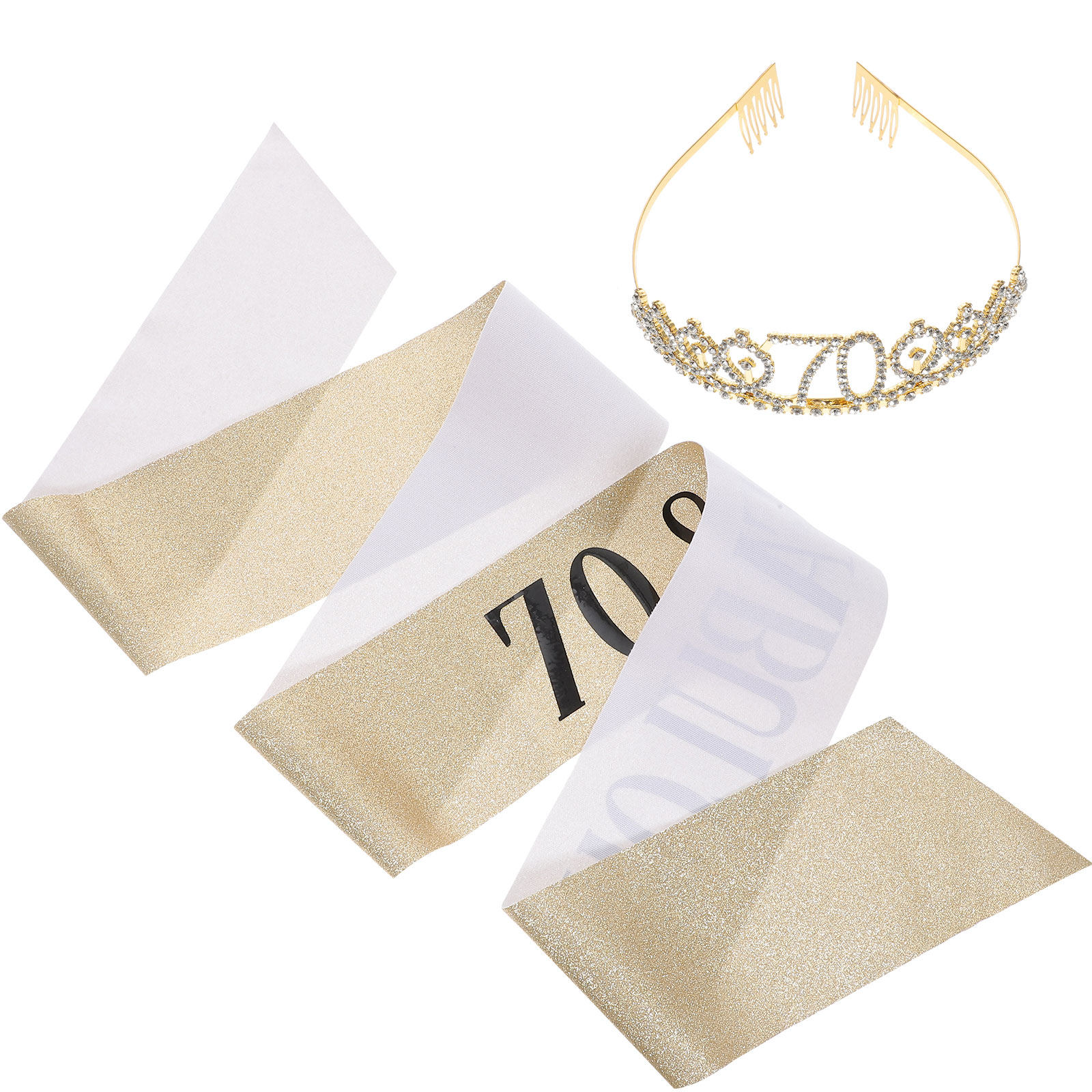 1Set Senior Birthday Tiara Sas - Birthday Sash Glitter recensie en prijs