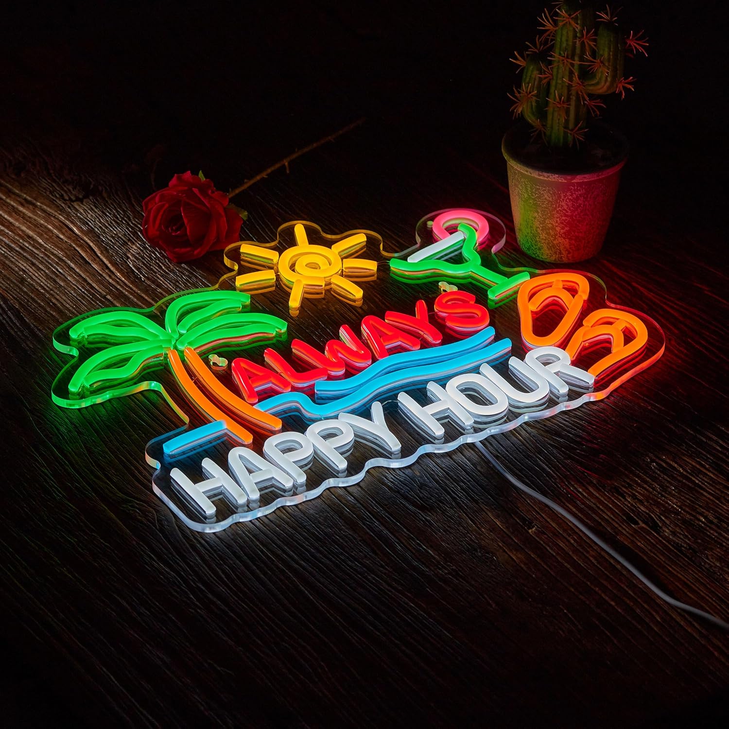 Always Happy Hour Beer Bar Neo - Neon Sign Party recensie en prijs