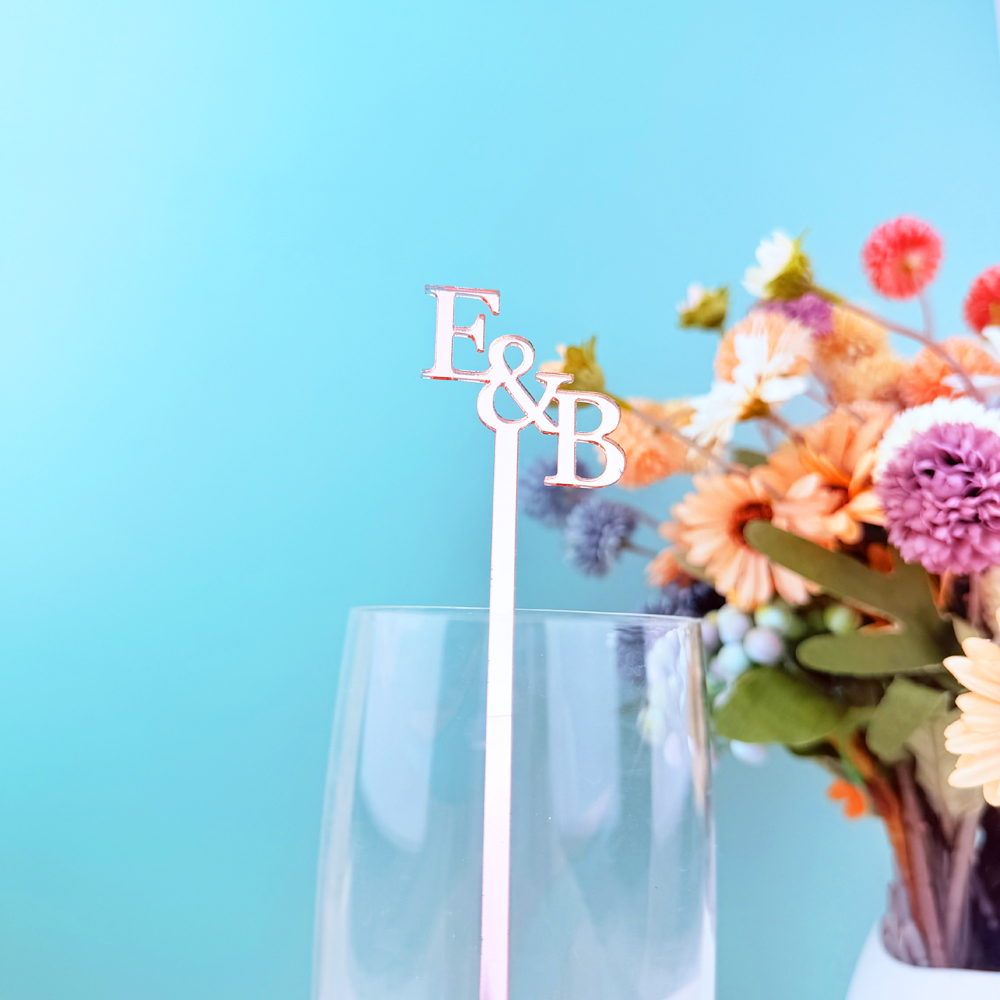 20pcs/50pcs Custom Initial nam - Centerpiece Stick recensie en prijs