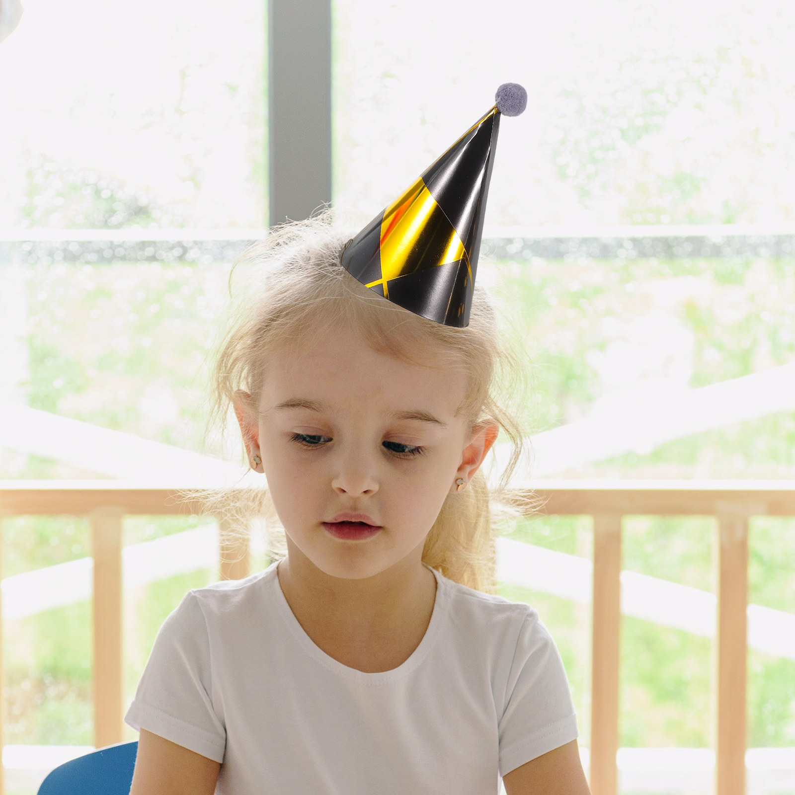 3Pcs Elegant Gold Foil Birthda - Party Hat Cone recensie en prijs