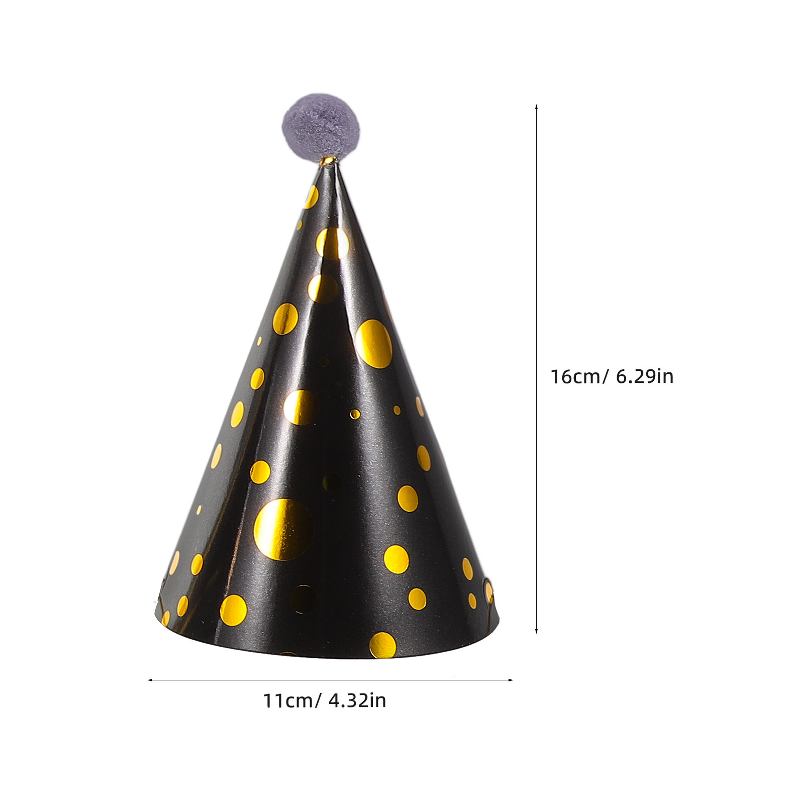 3Pcs Elegant Gold Foil Birthda - Party Hat Cone recensie en prijs