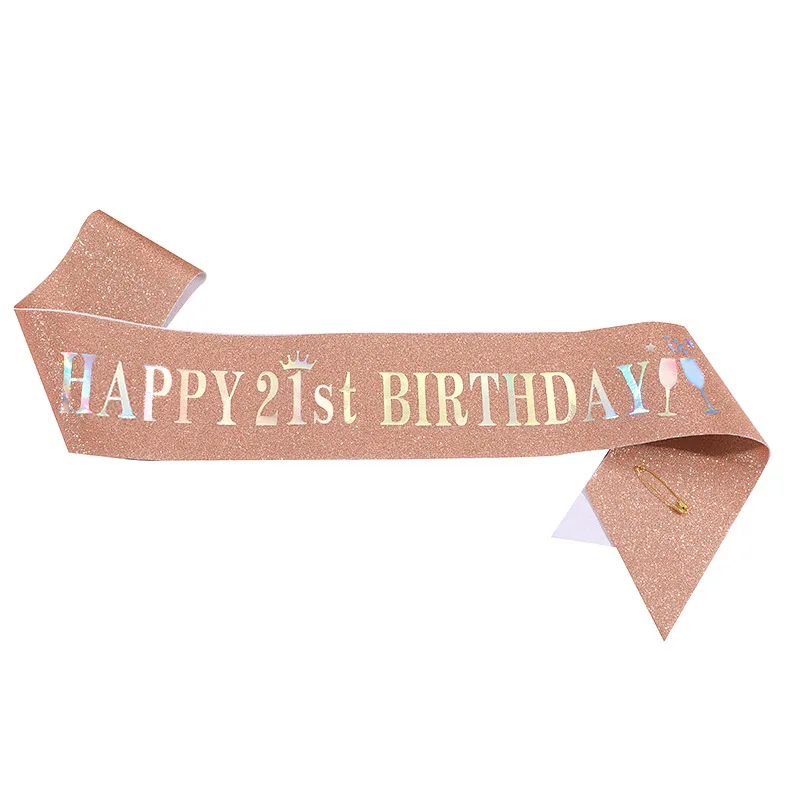 Happy 10th 13th 16th 21st 30th - Birthday Sash Glitter recensie en prijs