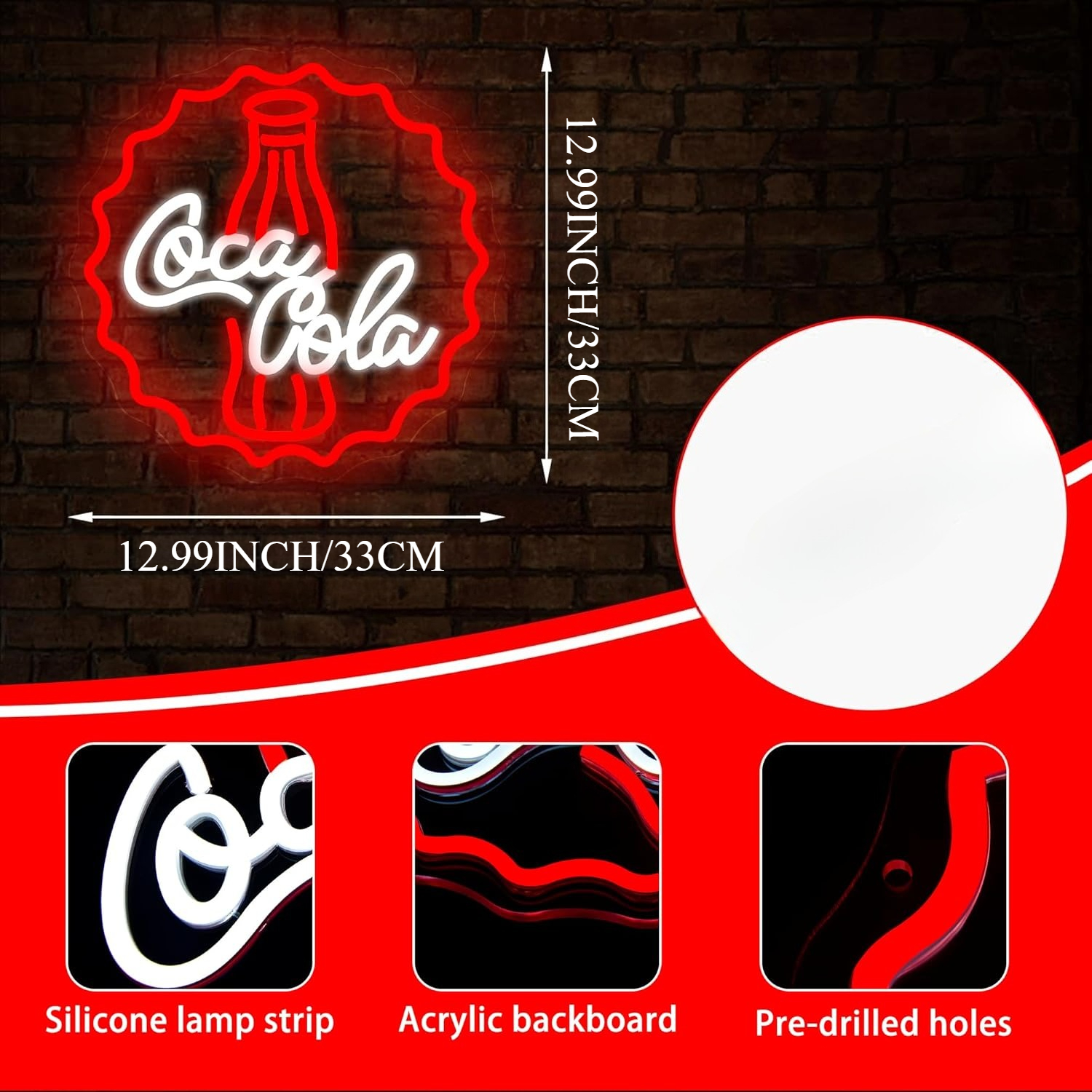 Cola Neon Sign Art Wall Light  - Neon Sign Party recensie en prijs
