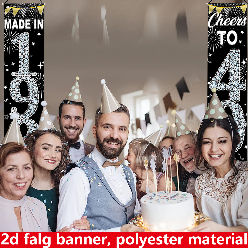 2Pcs 2D Flat 40th Birthday Ban - Party Banner Gold recensie en prijs