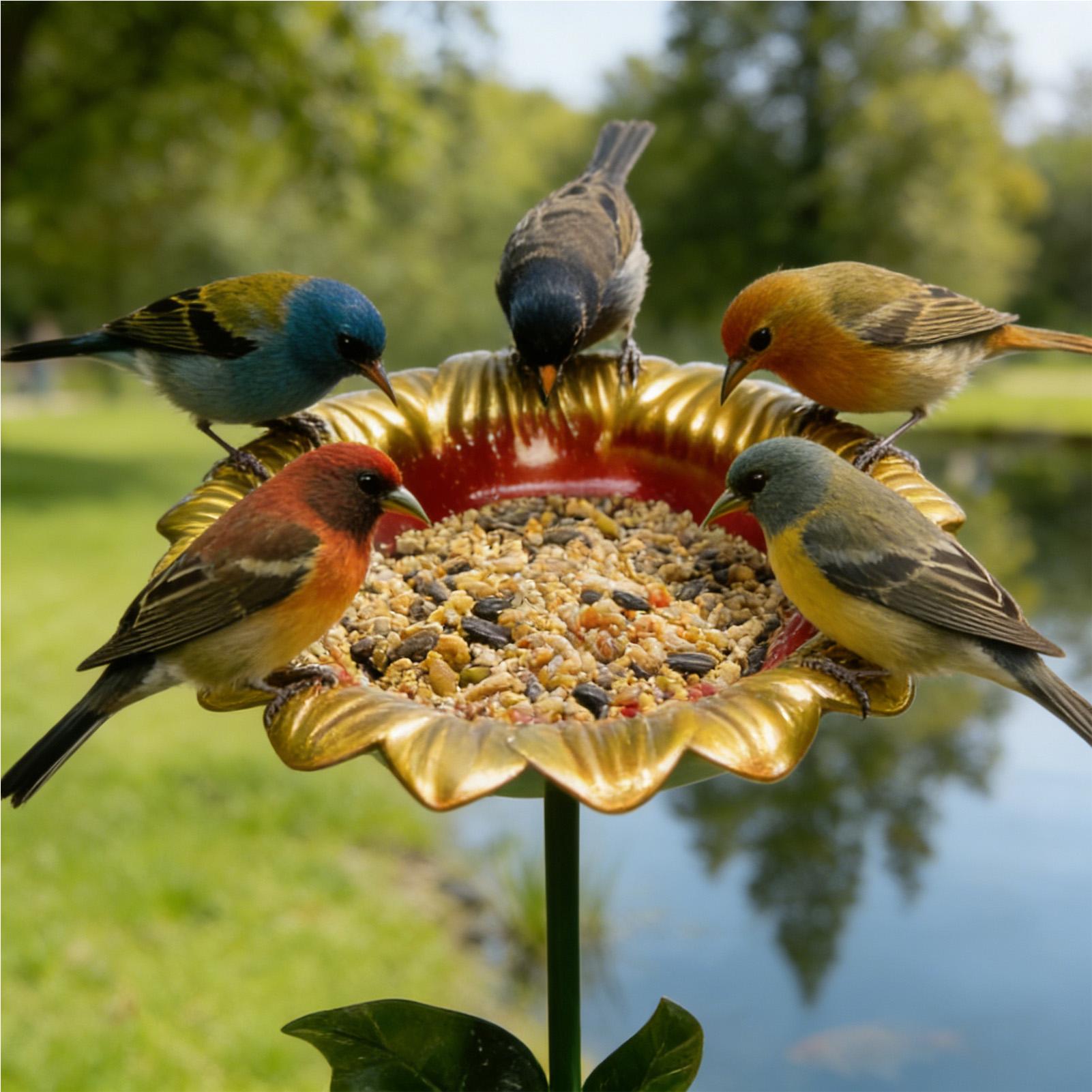 Outdoor Bird Bath Metal Sunflo - Event Support recensie en prijs