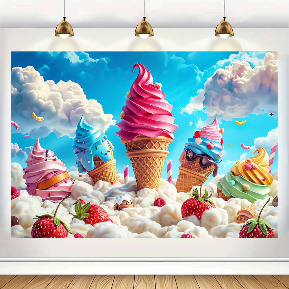Sweet Ice Cream Theme Backdrop - Dessert Table Backdrop recensie en prijs
