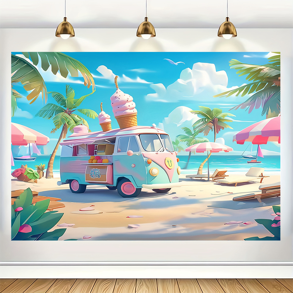 Sweet Ice Cream Theme Backdrop - Dessert Table Backdrop recensie en prijs