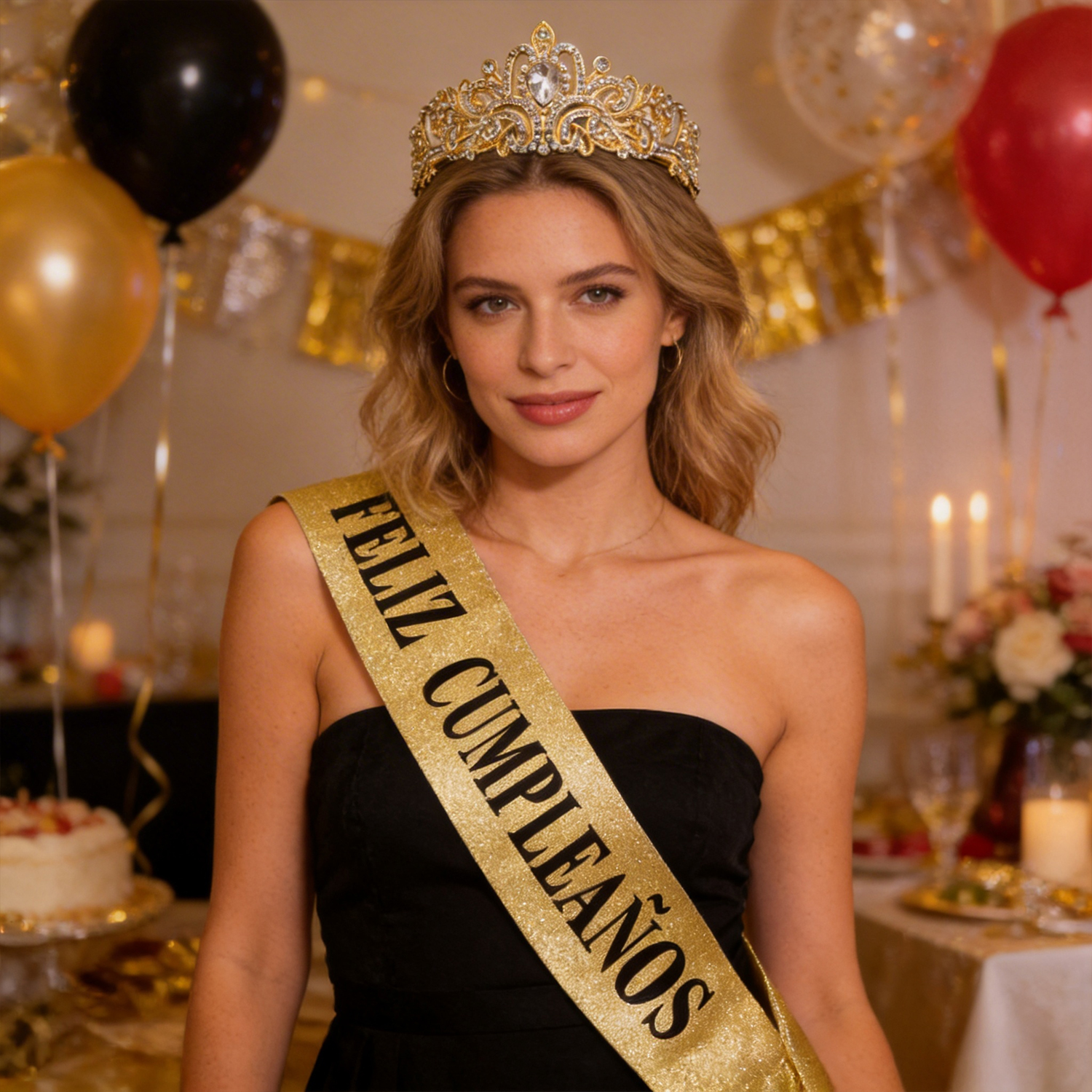 Gold Glitter Feliz Cumpleaños  - Birthday Sash Glitter recensie en prijs