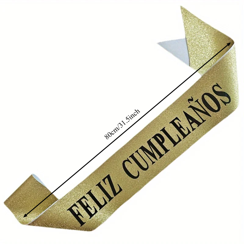 Gold Glitter Feliz Cumpleaños  - Birthday Sash Glitter recensie en prijs