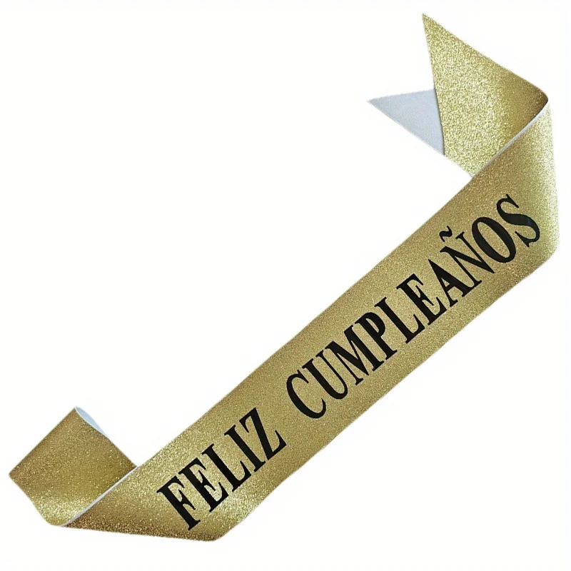 Gold Glitter Feliz Cumpleaños  - Birthday Sash Glitter recensie en prijs