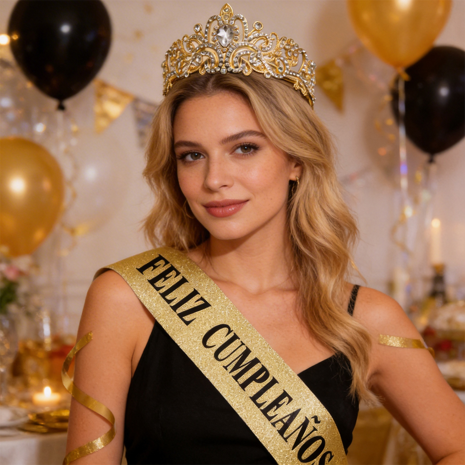 Gold Glitter Feliz Cumpleaños  - Birthday Sash Glitter recensie en prijs